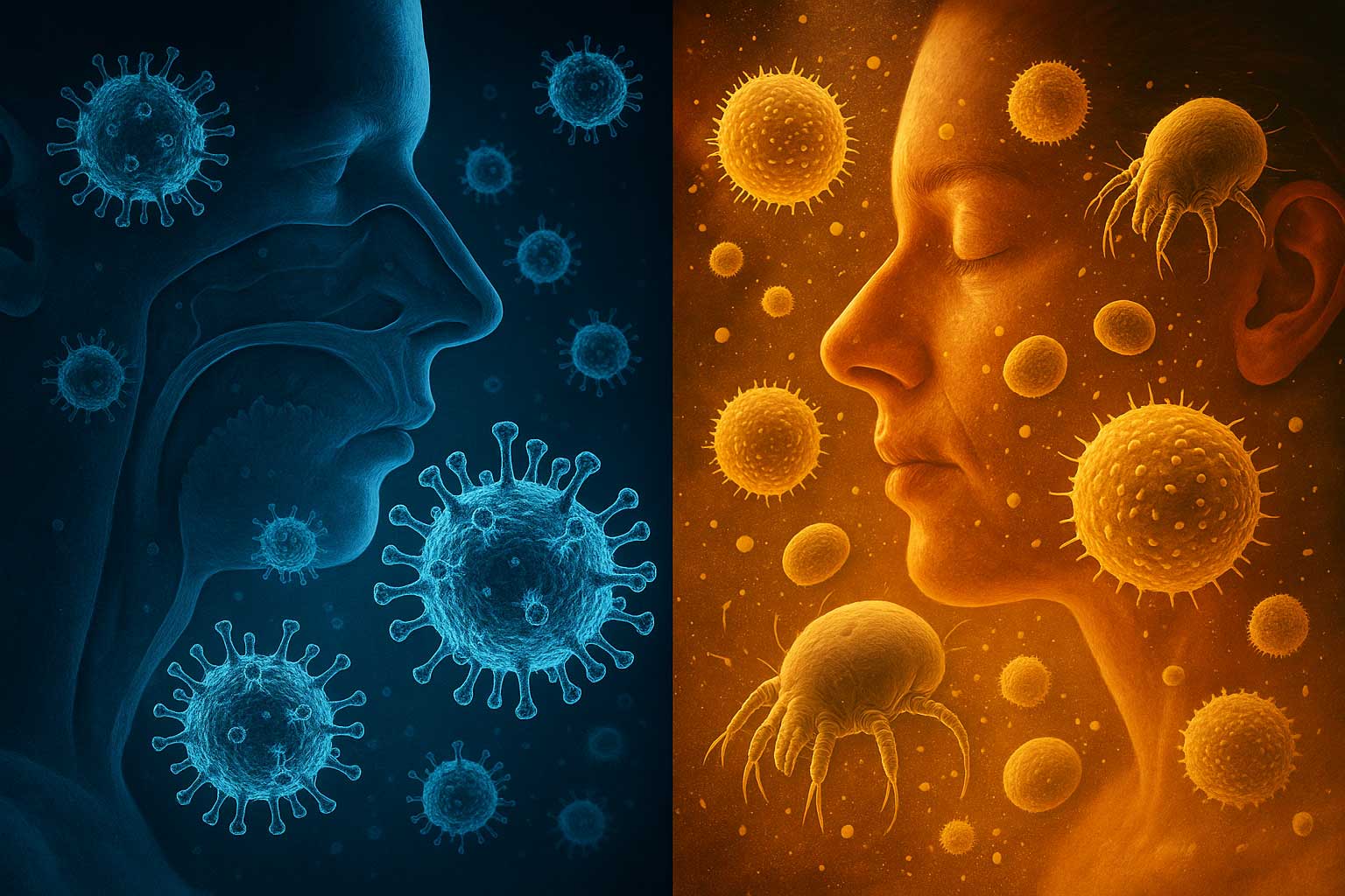 diferenciação de virus versus alergenos